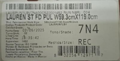 Ejemplo de etiqueta de producto